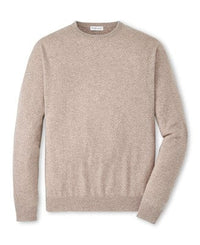 PETER MILLAR SWEATERS DARK SAND / L CROWN HERITAGE CASHMERE CREWNECK SWEATER