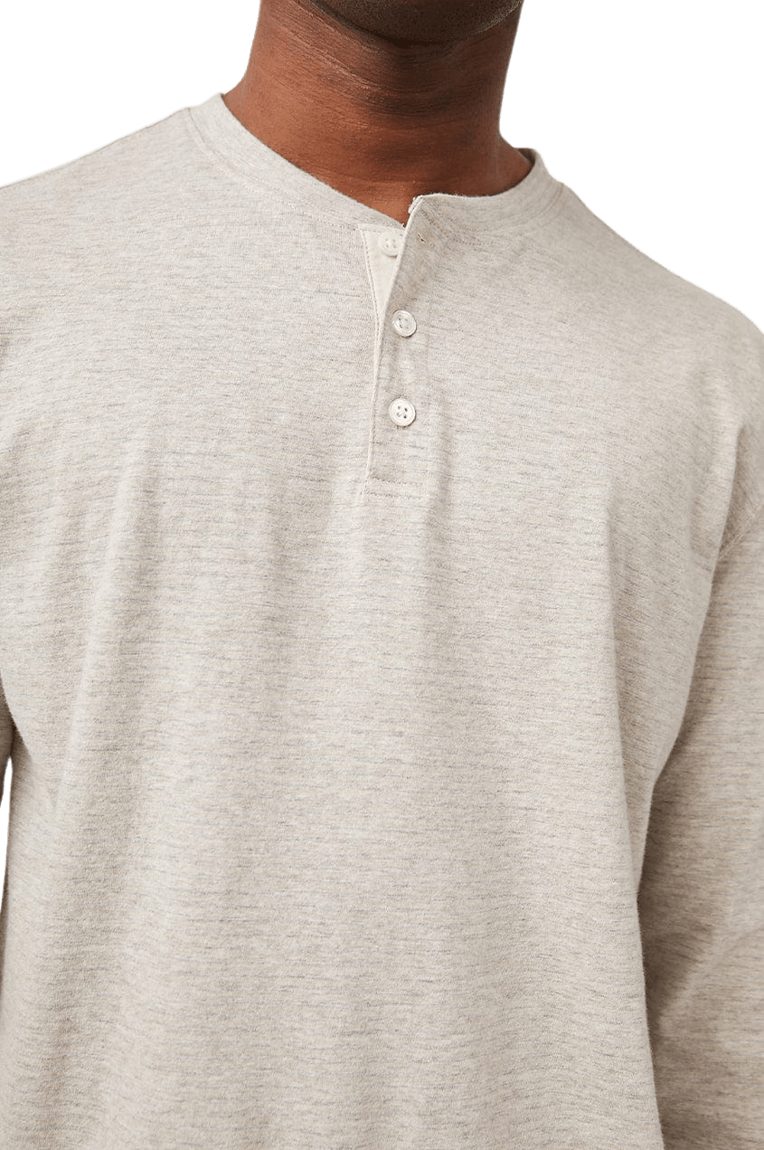 RAILS MEN OAT MELANGE / S SKHI LONG SLEEVE HENLEY