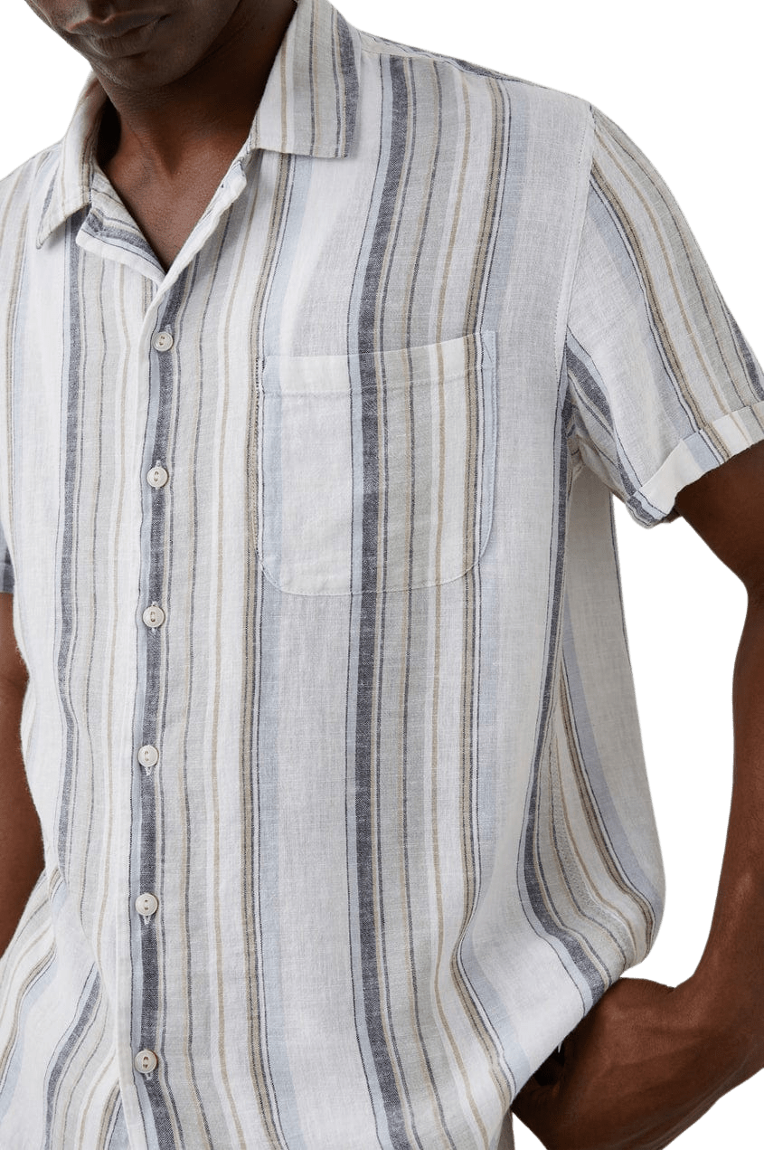 RAILS SHIRTS - POLO BRUMA STRIPE / M MORENO SHIRT