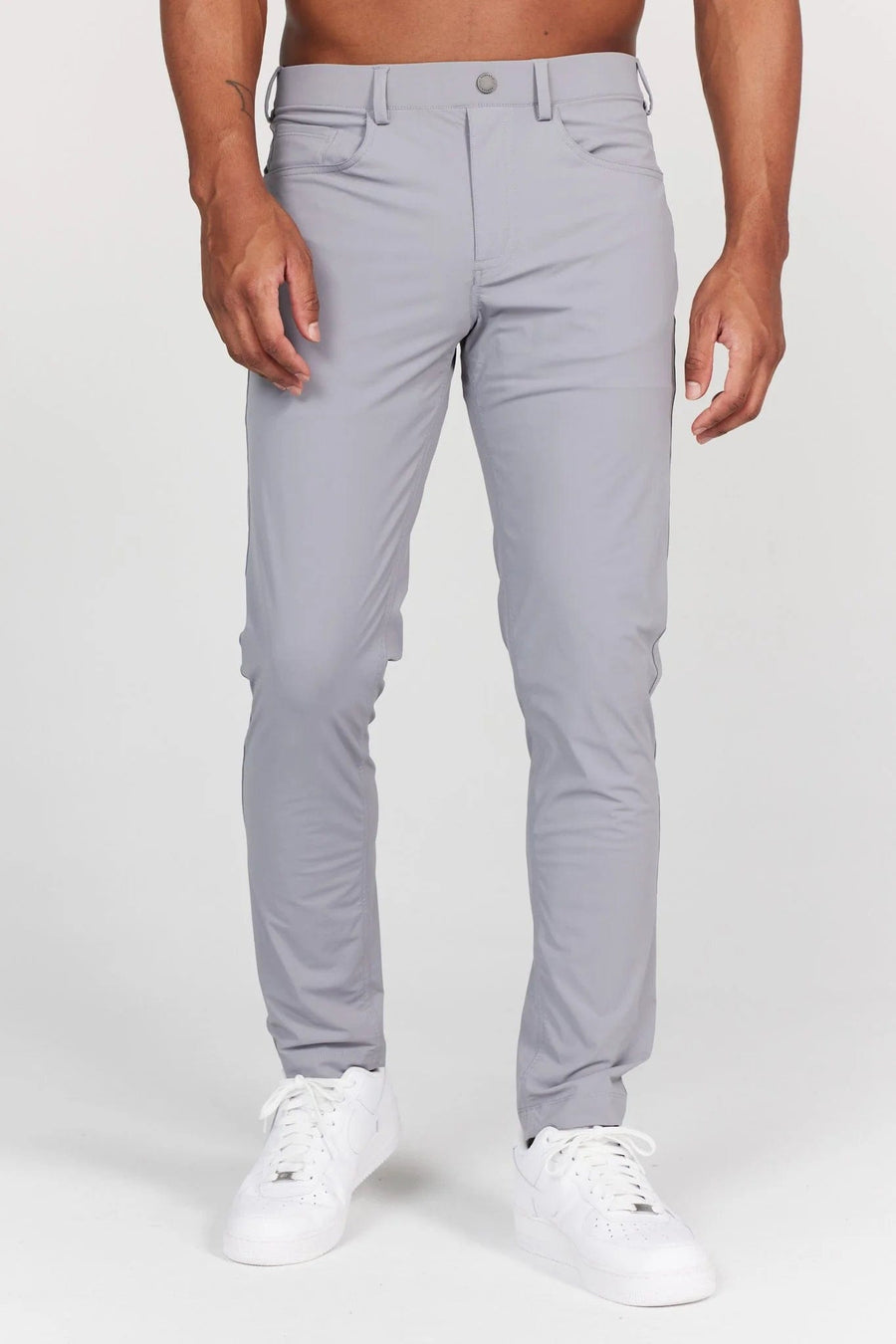 REDVANLY PANTS - FIVE POCKET SHADOW GREY / L KENT PULL-ON TROUSER