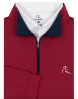 RHOBACK OUTERWEAR - 14 ZIP BARN RED / CARDINAL RED / XL HEATHER PERFORMANCE Q-ZIP