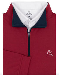 RHOBACK OUTERWEAR - 14 ZIP BARN RED / CARDINAL RED / XL HEATHER PERFORMANCE Q-ZIP