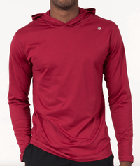 RHOBACK OUTERWEAR - HOODIE HEATHER BARN RED / M BLITZ TECH HOODIE