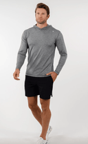 RHOBACK OUTERWEAR - HOODIE HEATHER MIDDLE GREY/WHITE / M BLITZ TECH HOODIE