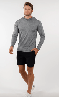 RHOBACK OUTERWEAR - HOODIE HEATHER MIDDLE GREY/WHITE / M BLITZ TECH HOODIE