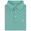 RHOBACK SHIRTS - POLO FAIRWAY GREEN/WHITE / L THE BIRDIE STRIPE POLO