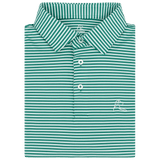 RHOBACK SHIRTS - POLO FAIRWAY GREEN/WHITE / L THE BIRDIE STRIPE POLO