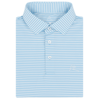 RHOBACK SHIRTS - POLO PURE BLUE/WHITE / S THE BIRDIE STRIPE POLO