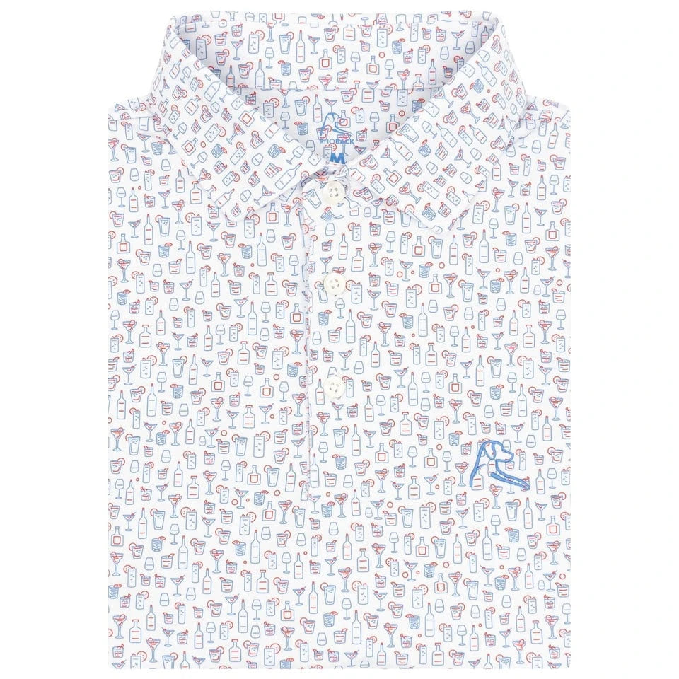 RHOBACK SHIRTS - POLO WHITE / M THE COCKTAIL OF COCKTAILS