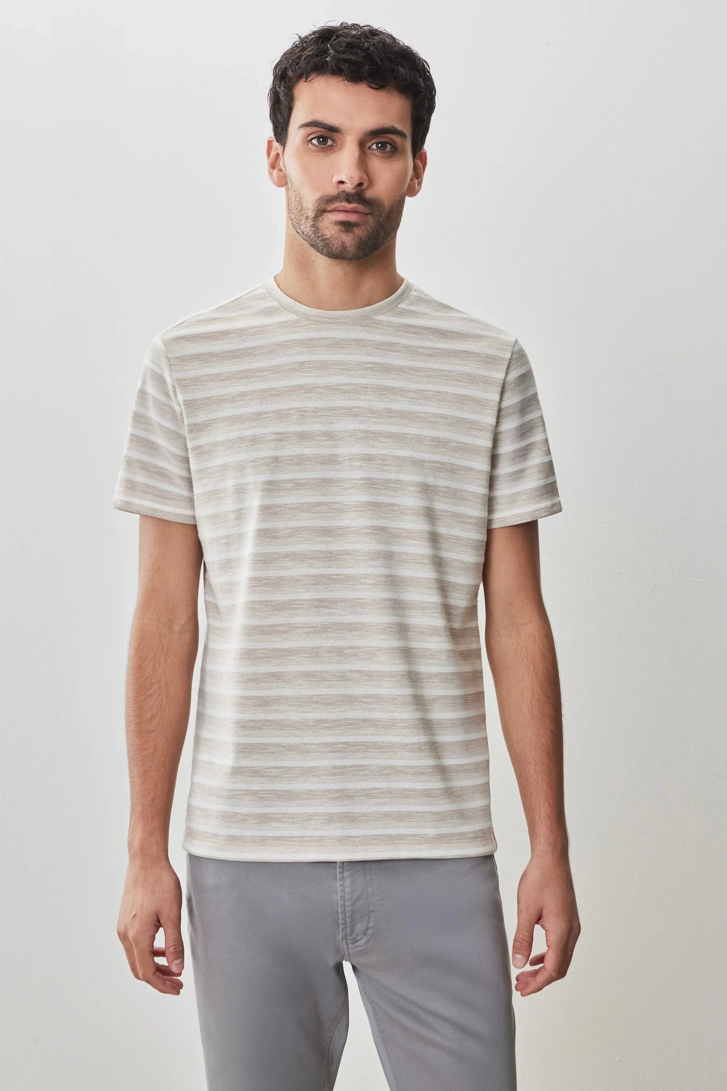 ROBERT BARAKETT SHIRTS - T-SHIRTS HOCKNEY SHORT SLEEVE CREW TEE