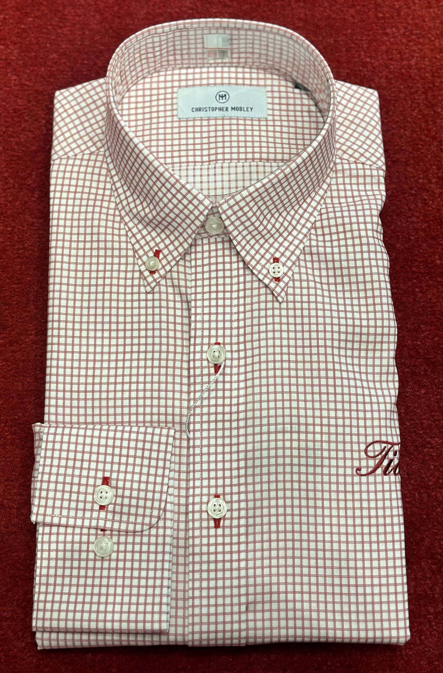 STANTT GAMEDAY - UNIVERSITY OF ALABAMA - TIDE - BUTTON DOWN SHIRTS RED/WHITE / M TIDE GRID CHECK BUTTON DOWN