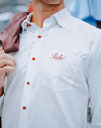 STANTT GAMEDAY - UNIVERSITY OF ALABAMA - TIDE - BUTTON DOWN SHIRTS WHITE RED BUTTON / 15.5 X 32/33 TIDE BUTTON DOWN PERFORMANCE
