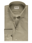 STENSTROMS SHIRTS - LS SPORT GREEN MICRO PATTERN TWILL / 15.5 STENSTROMS SP24 SPORT SHIRT