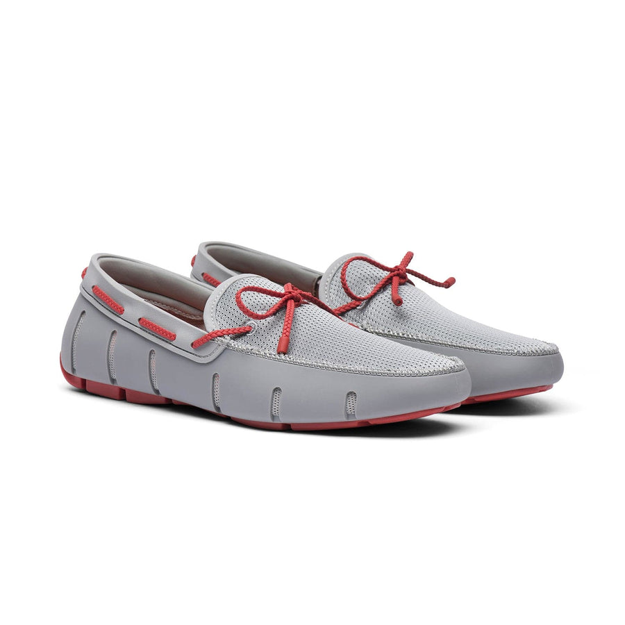 SWIMS FOOTWEAR SWIMS BRAIDED LACE LOAFER LIMESTONE/RED