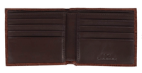 TRAFALGAR Accessories - WALLETS Esteban Croco Embossed Leather 8 Slot Bi Fold Wallet
