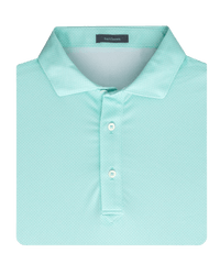 TURTLESON POLOS XL / Mint CLARENCE MINI DIAMOND JACQUARD PERFORMANCE POLO