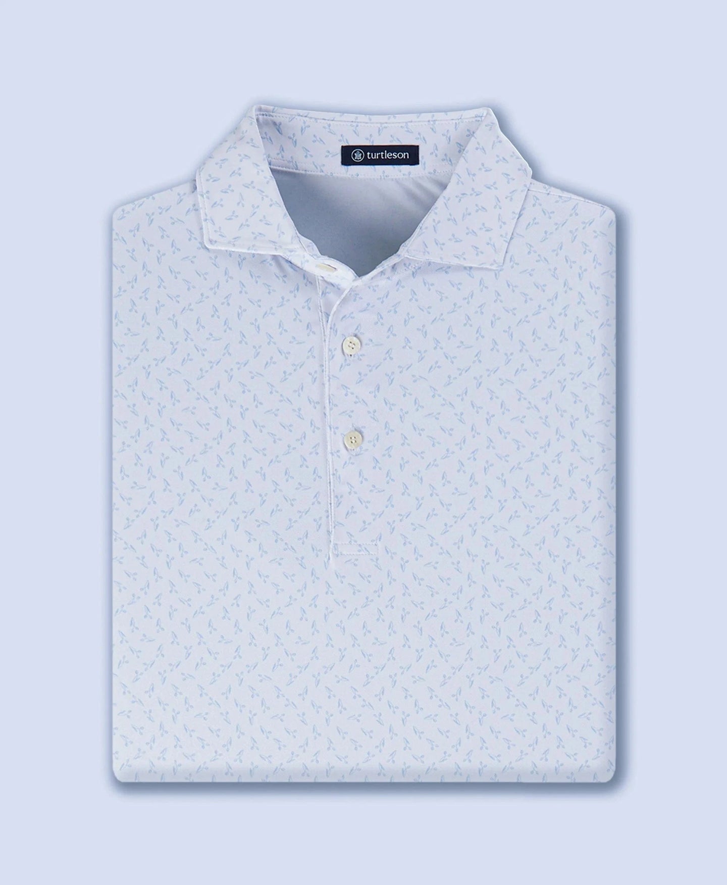 TURTLESON SHIRTS - POLO WHITE/LUXE BLUE / M COREY PIQUE PERFORMANCE POLO