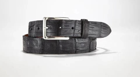 W. KLEINBERG Accessories - BELTS BLACK / 32 MATTE CAIMAN CROC