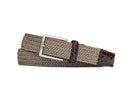 W. KLEINBERG Accessories - BELTS BROWN STRIPE / 32 SOLID SPORT STRETCH
