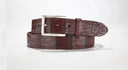 W. KLEINBERG Accessories - BELTS CHOCOLATE / 32 MATTE CAIMAN CROC