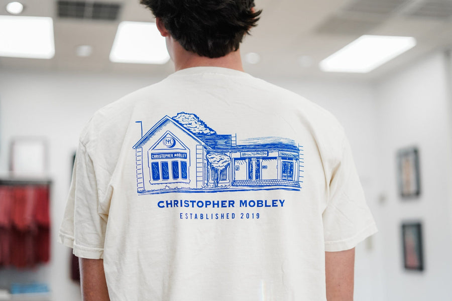 COMFORT COLORS SHIRTS - T-SHIRTS CHRISTOPHER MOBLEY LOGO POCKET TEE