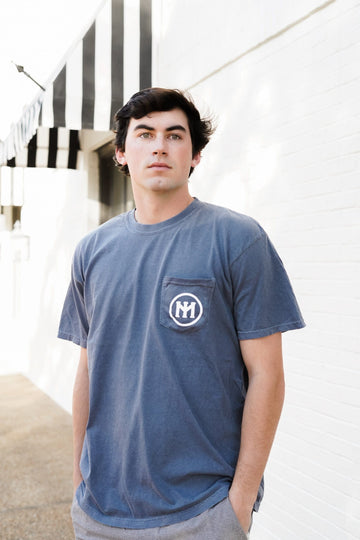 COMFORT COLORS SHIRTS - T-SHIRTS CHRISTOPHER MOBLEY LOGO POCKET TEE