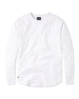 CUTS WHITE / XXL PIMA L/S CREW CURVE HEM