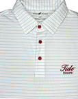 HORN LEGEND GAMEDAY - UNIVERSITY OF ALABAMA - TIDE HOOPS - POLOS TIDE HOOPS STRIPE ACCENT BUTTON POLO