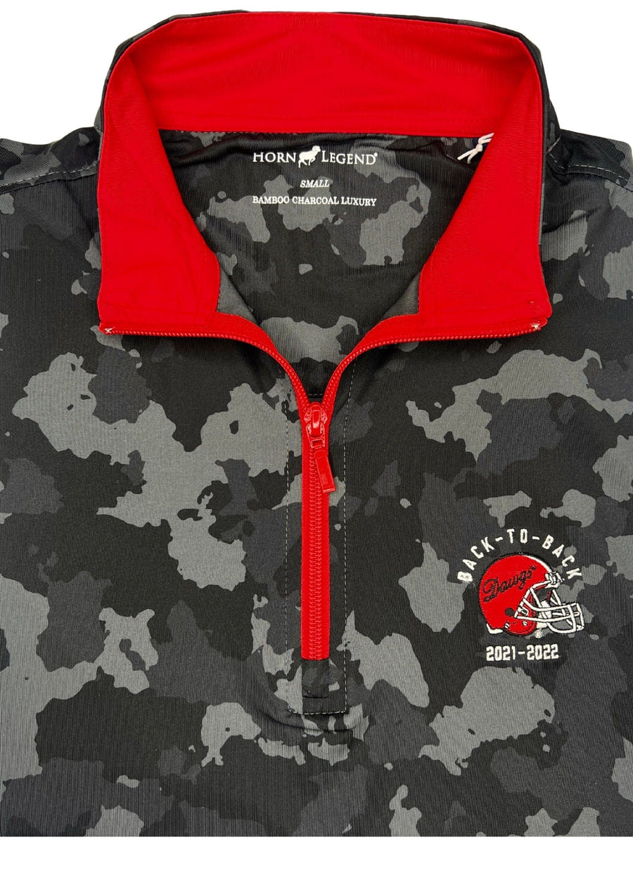 HORN LEGEND GAMEDAY - UNIVERSITY OF GEORGIA - BACK-TO-BACK CHARCOAL / L DAWGS BACK-TO-BACK CAMO 1/4 ZIP