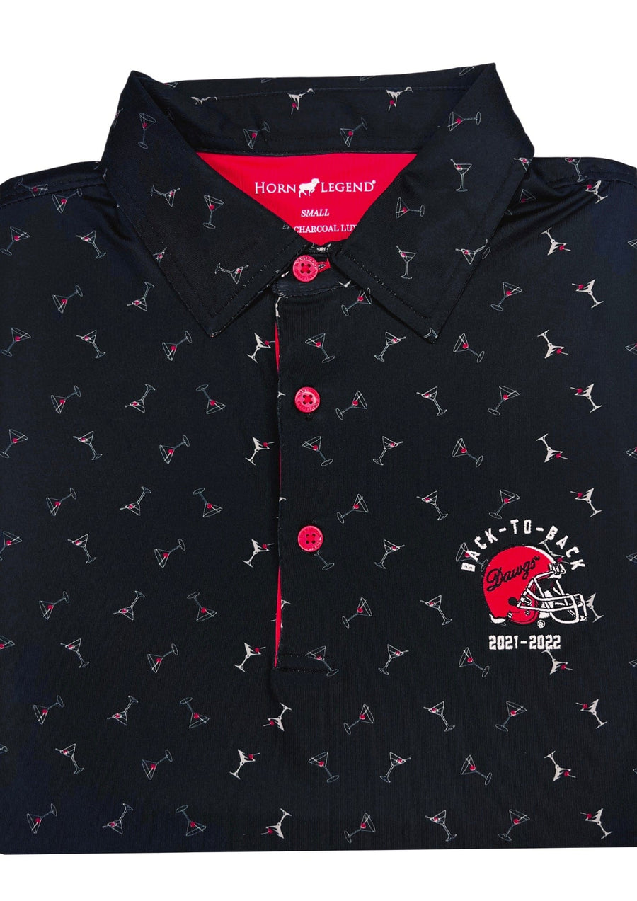 HORN LEGEND GAMEDAY - UNIVERSITY OF GEORGIA - BACK-TO-BACK - POLO BLACK / S DAWGS BACK-TO-BACK MARTINI POLO