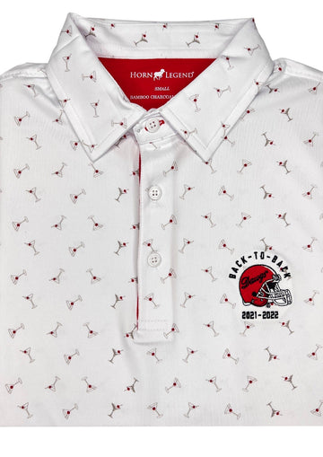 HORN LEGEND GAMEDAY - UNIVERSITY OF GEORGIA - BACK-TO-BACK - POLO WHITE / S DAWGS BACK-TO-BACK MARTINI POLO