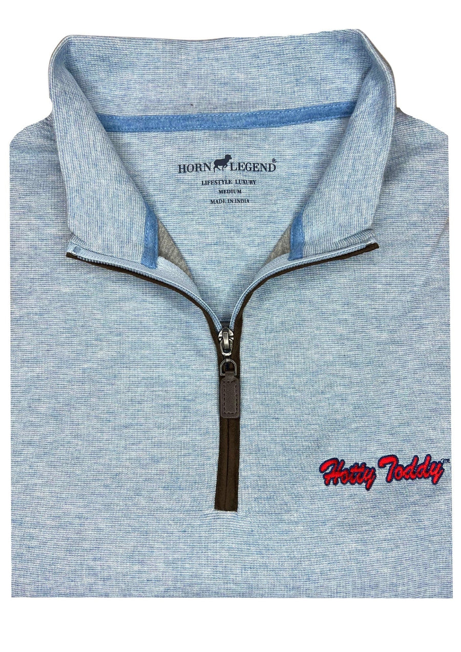 HORN LEGEND GAMEDAY - UNIVERSITY OF MISSISSIPPI - OXFORD - 14 ZIPS ICEBLUE / XL HOTTY TODDY LUXURY SUEDE 1/4 ZIP