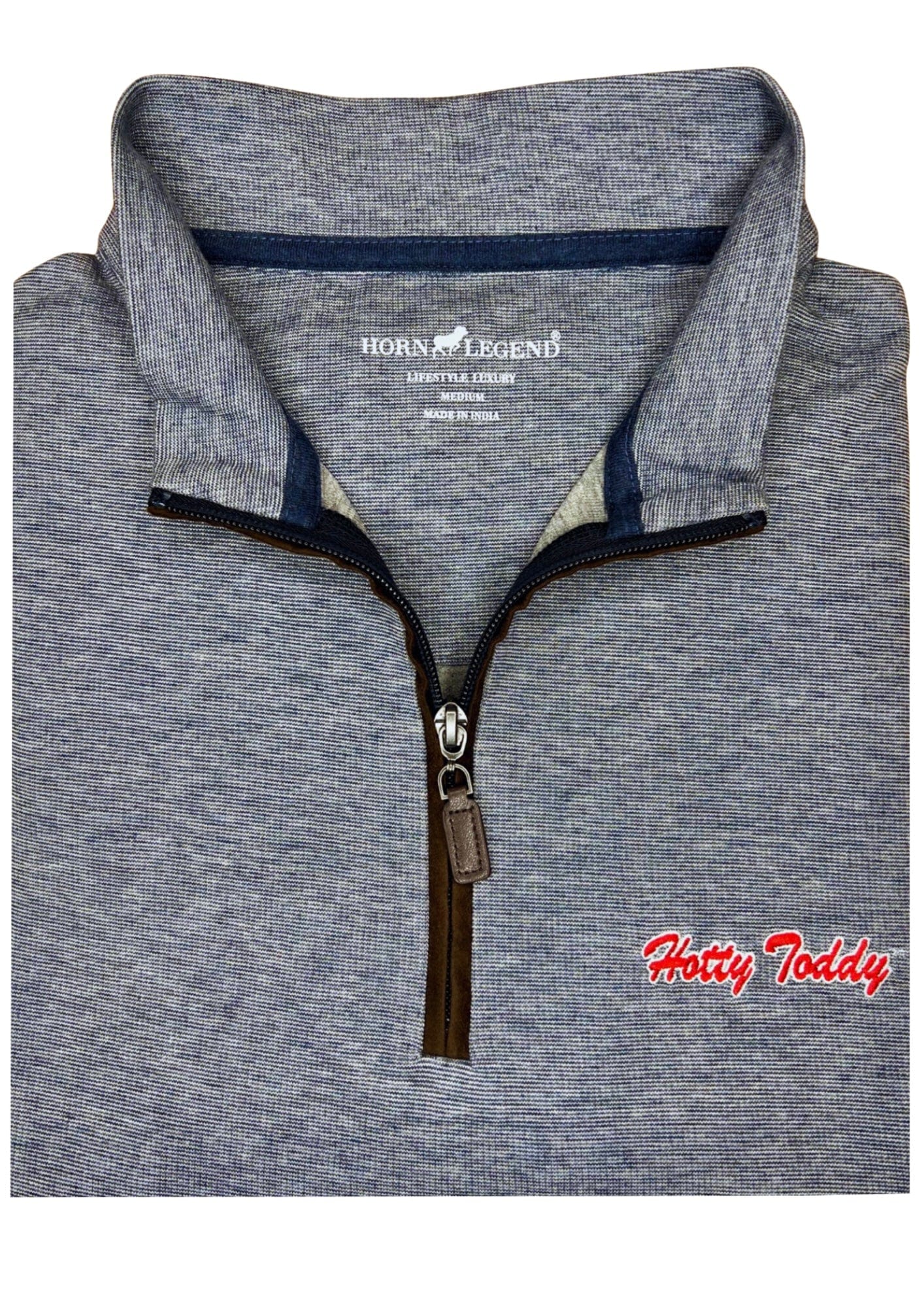 HORN LEGEND GAMEDAY - UNIVERSITY OF MISSISSIPPI - OXFORD - 14 ZIPS NAVY / S HOTTY TODDY LUXURY SUEDE 1/4 ZIP