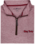 HORN LEGEND GAMEDAY - UNIVERSITY OF MISSISSIPPI - OXFORD - 14 ZIPS POMEGRANATE / M HOTTY TODDY LUXURY SUEDE 1/4 ZIP