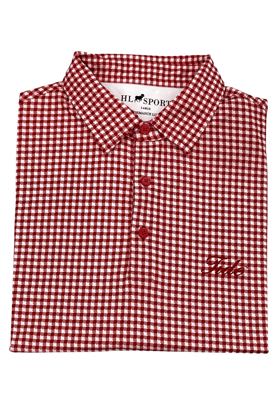 HORN LEGEND POLOS CRIMSON / M TIDE PLAID POLO