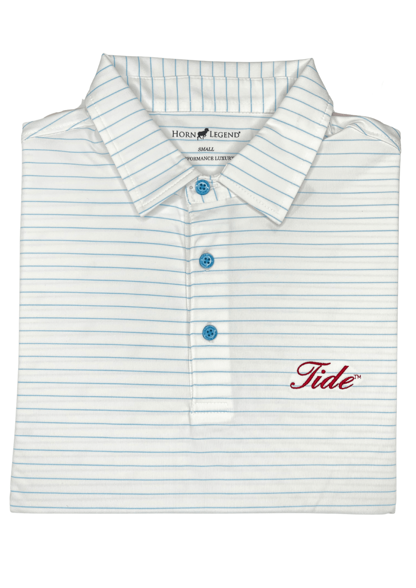 HORN LEGEND POLOS ICEBLUE / XS YOUTH TIDE ACCENT BUTTON POLO