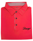 HORN LEGEND POLOS RED / S DAWGS HOUNDSTOOTH TRIM POLO