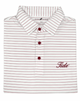 HORN LEGEND POLOS WHITE/CRIMSON / S TIDE STRIPE ACCENT BUTTON POLO