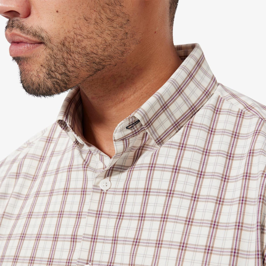 MIZZEN MAIN SHIRTS - LS SPORT LEEWARD CREAM CARIBOU PLAID
