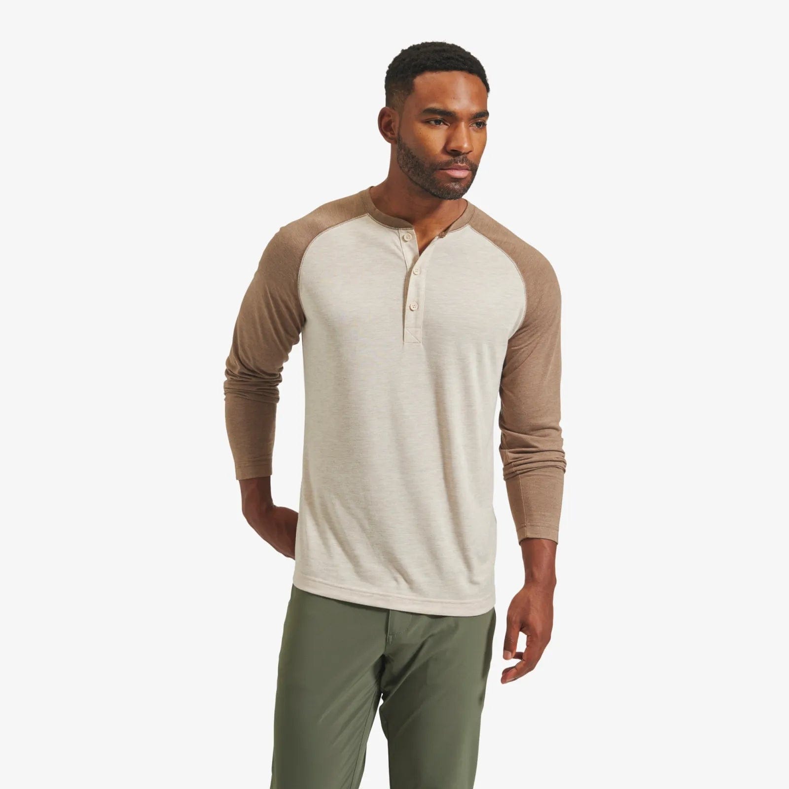 【COSYHARU】Muscle Fit Henley Neck Short Sleeve Knit COSYHARU公式] Muscle Fit Henley Neck Short Sleeve Knit