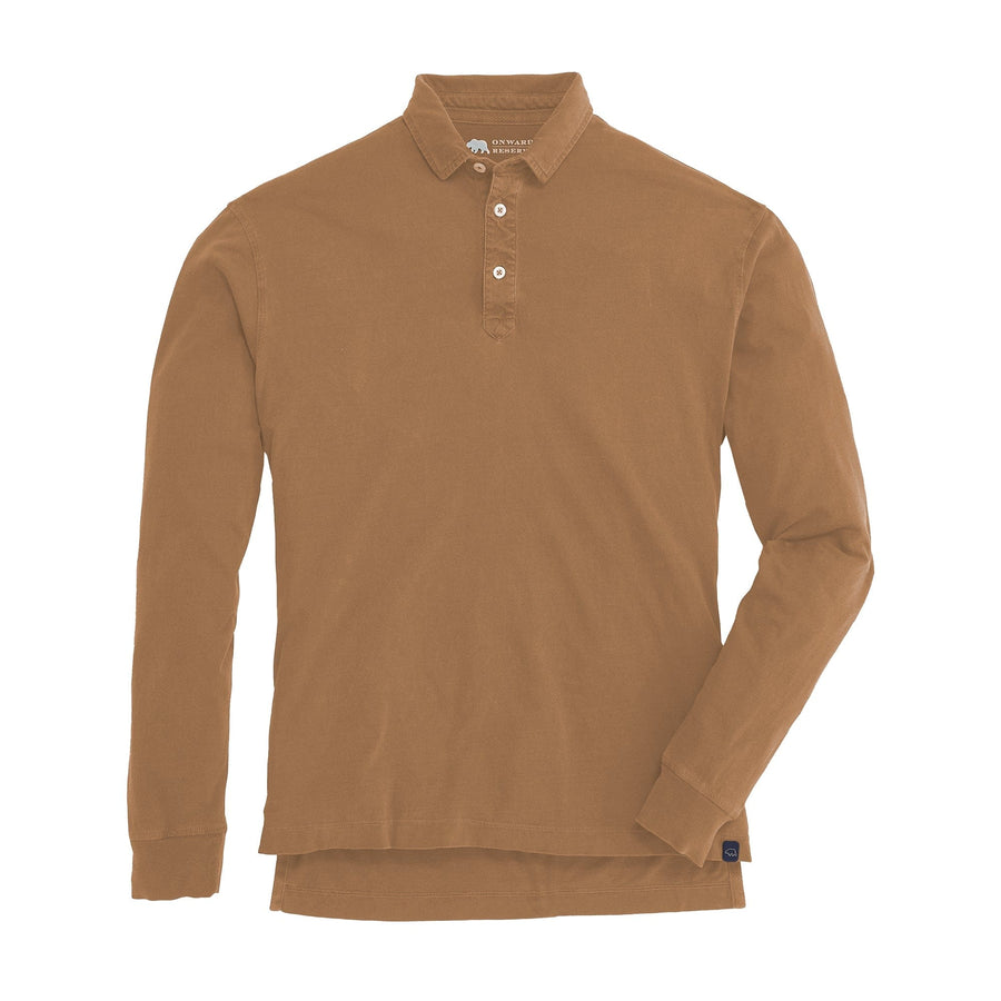 ONWARD RESERVE KNIT SHIRTS WOODTHRUSH / M PERRY LONG SLEEVE POLO