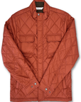 PETER MILLAR FULL ZIP BURNT ORANGE / M TEXAS NORFOLK QUILTED BOMBER