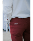 PETER MILLAR GAMEDAY BORDEAUX / 30X32 TIDE EB66 PERFORMANCE FIVE-POCKET PANT