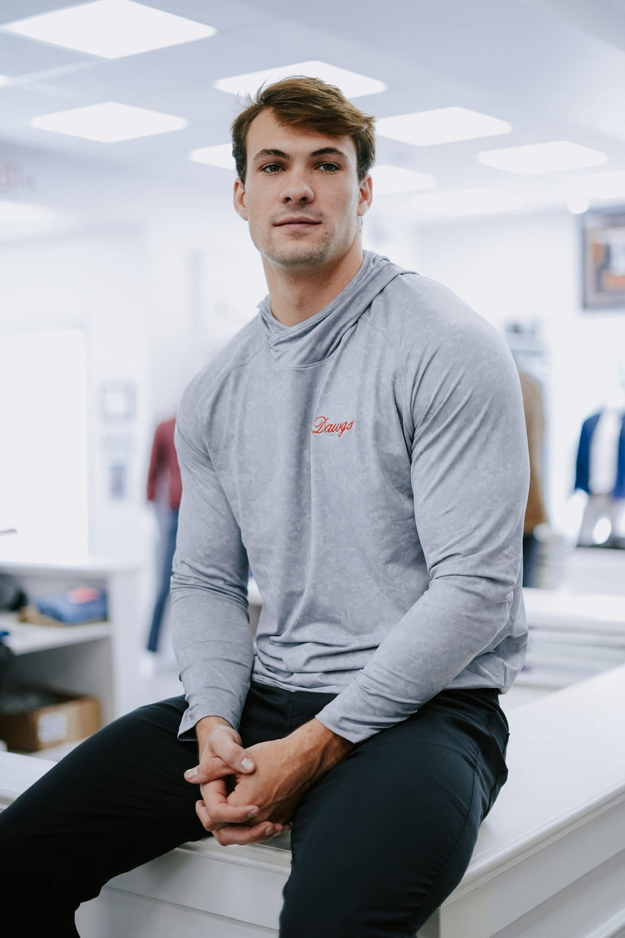 PETER MILLAR GAMEDAY - HOODIES DAWGS AURORA T-SHIRT HOODIE
