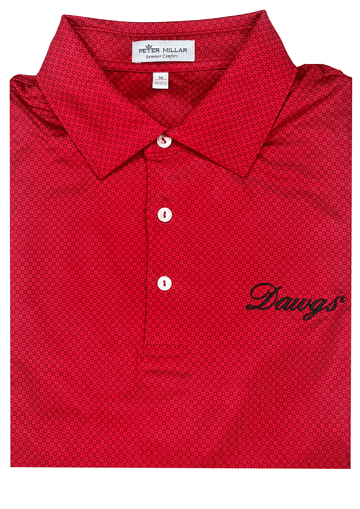 PETER MILLAR GAMEDAY - KNITS RED / M DAWGS DOLLY PERFORMANCE JERSEY POLO