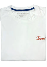 PETER MILLAR GAMEDAY WHITE / M TEXAS AURORA PERFORMANCE T-SHIRT