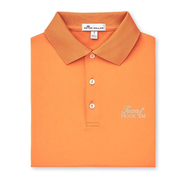 NEW Peter Millar Nanoluxe Texas Longhorns UT Button Shirt 2XL 2024 Orange Checker