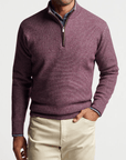 PETER MILLAR OUTERWEAR - 14 ZIP MILL WOOL-CASHMERE 1/4 ZIP