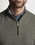 PETER MILLAR OUTERWEAR - 14 ZIP MILL WOOL-CASHMERE 1/4 ZIP