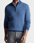 PETER MILLAR OUTERWEAR - 14 ZIP OVERLOOK RIB 1/4 ZIP